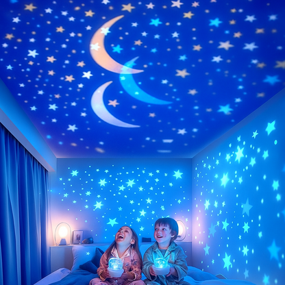 „2-in-1 Kinder Nachtlampje & Sterrenprojector – Rustgevend Licht voor Slaapkamer“