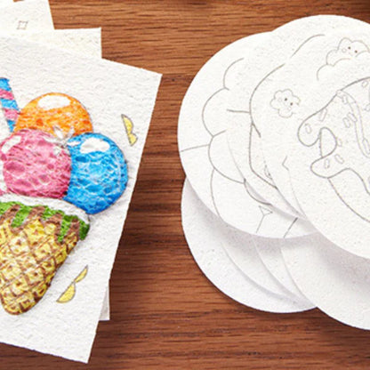 Bubble Tekenmarkers Set – 12 Bubbel Markers + 10 Foamvellen | Creatieve Knutselset voor Kinderen