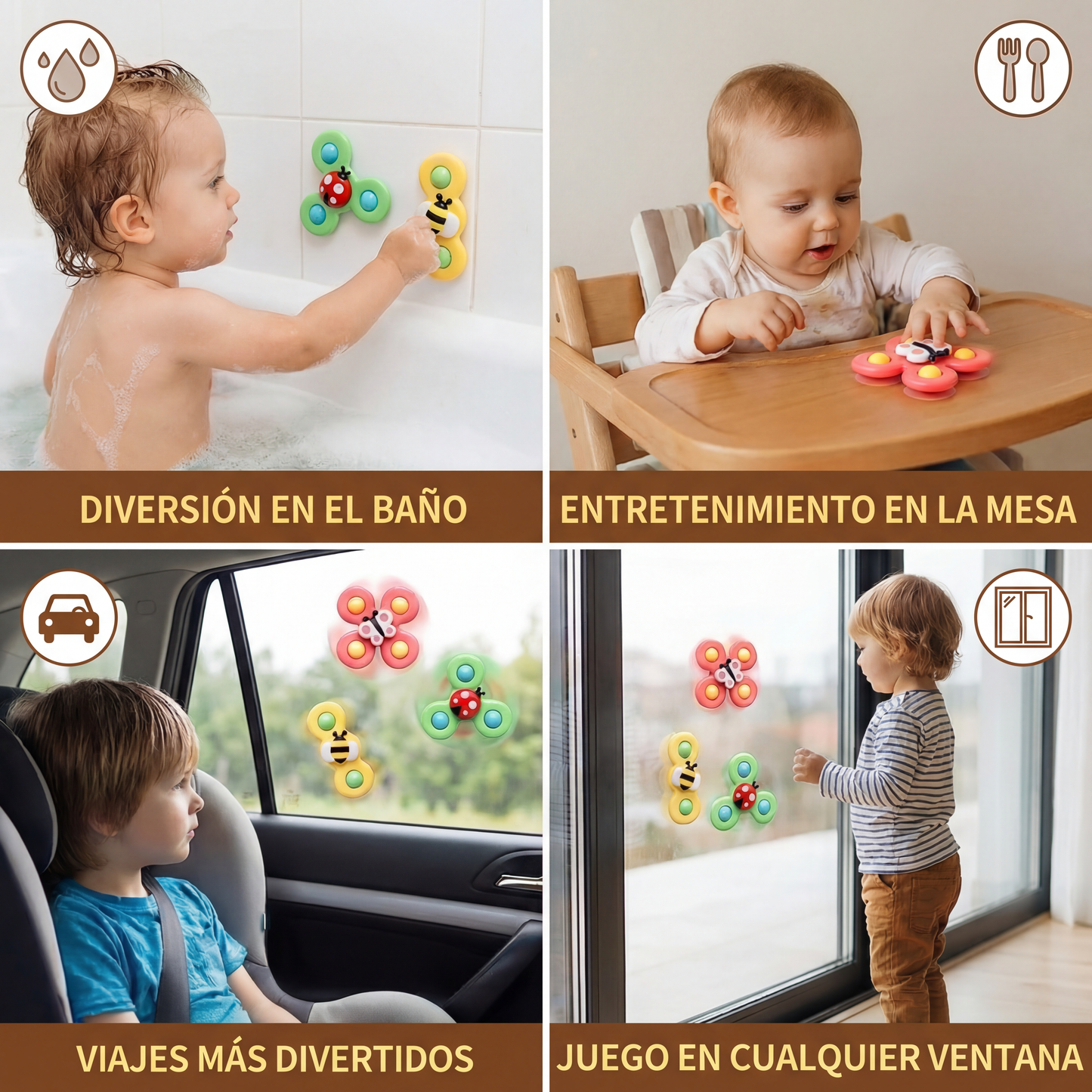 Speelse draaimolen voor kinderen – set van 3