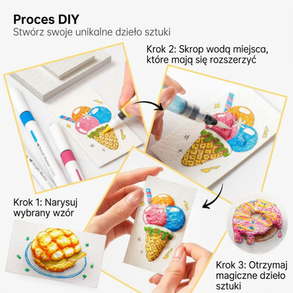 Bubble Tekenmarkers Set – 12 Bubbel Markers + 10 Foamvellen | Creatieve Knutselset voor Kinderen