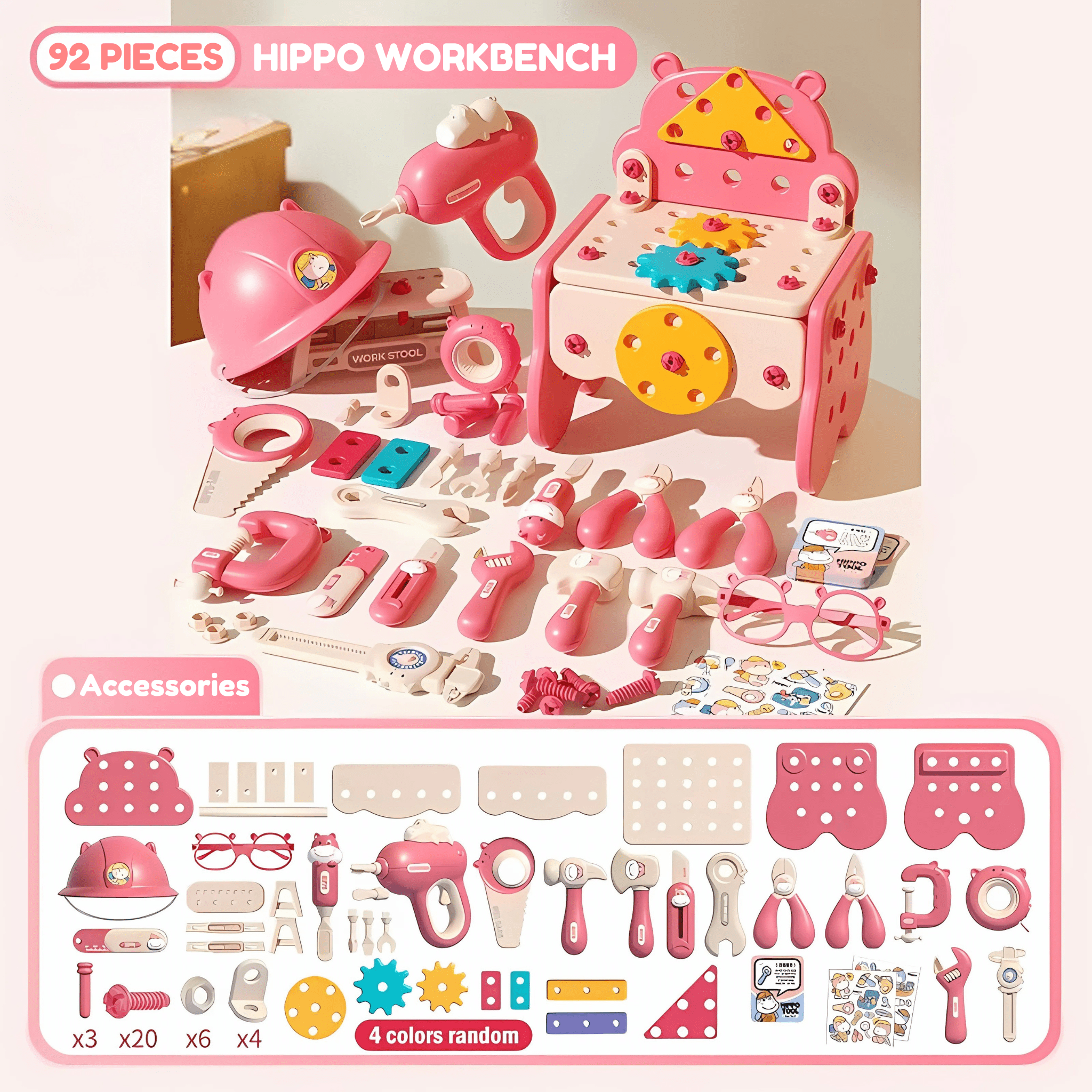 Hippo Ontdek & Bouw Montessori Gereedschapsbox – Creatief Leren Door Doen