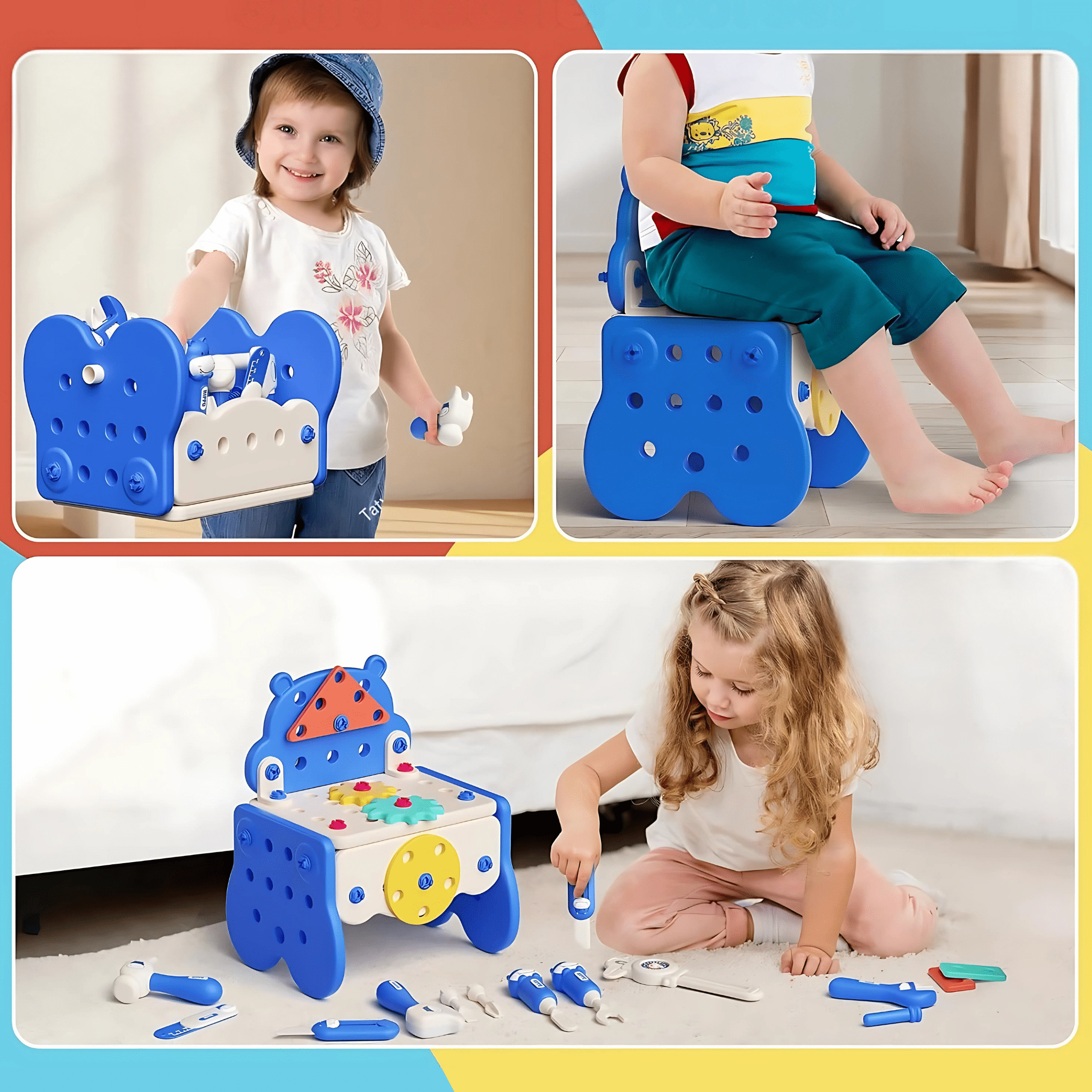 Hippo Ontdek & Bouw Montessori Gereedschapsbox – Creatief Leren Door Doen