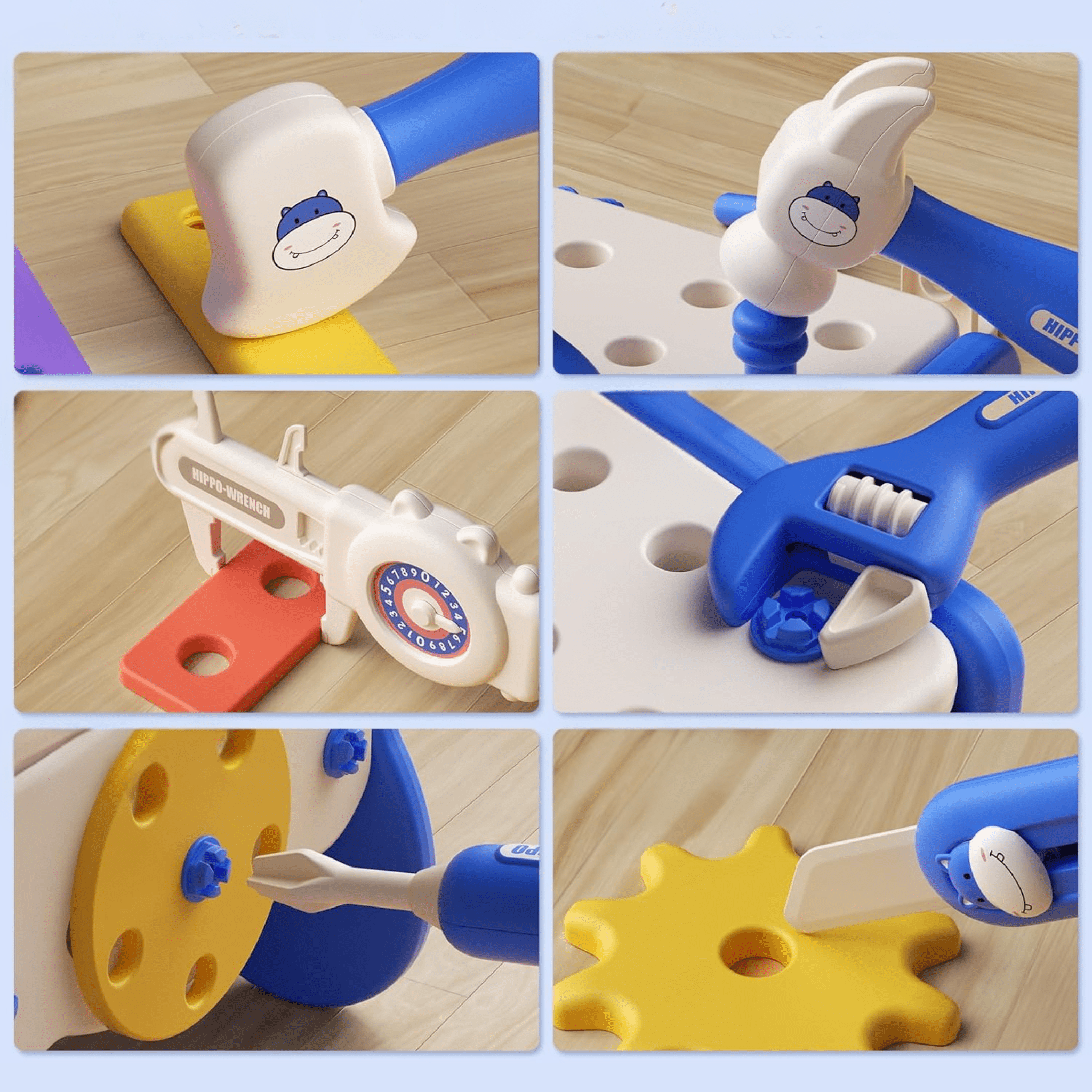 Hippo Ontdek & Bouw Montessori Gereedschapsbox – Creatief Leren Door Doen