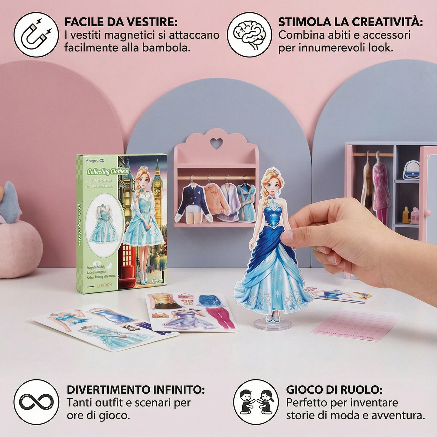 Magnetische verkleed- en modeset voor kinderen