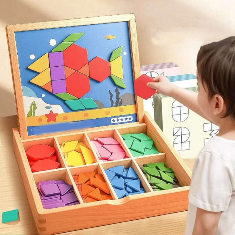 Magnetische houten blokken voor eindeloos bouwen en ontdekken