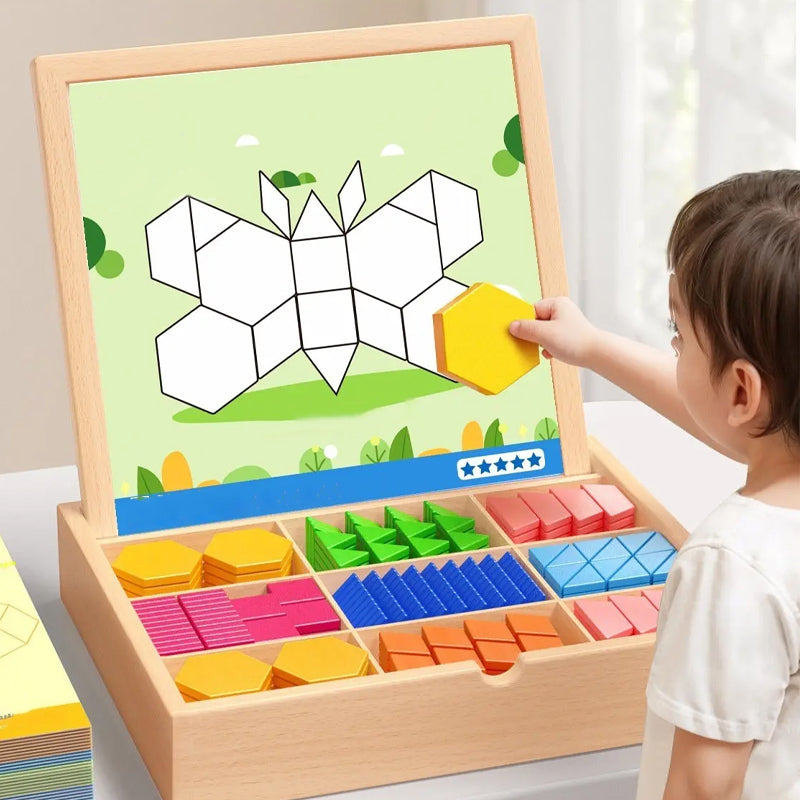 Magnetische houten blokken voor eindeloos bouwen en ontdekken